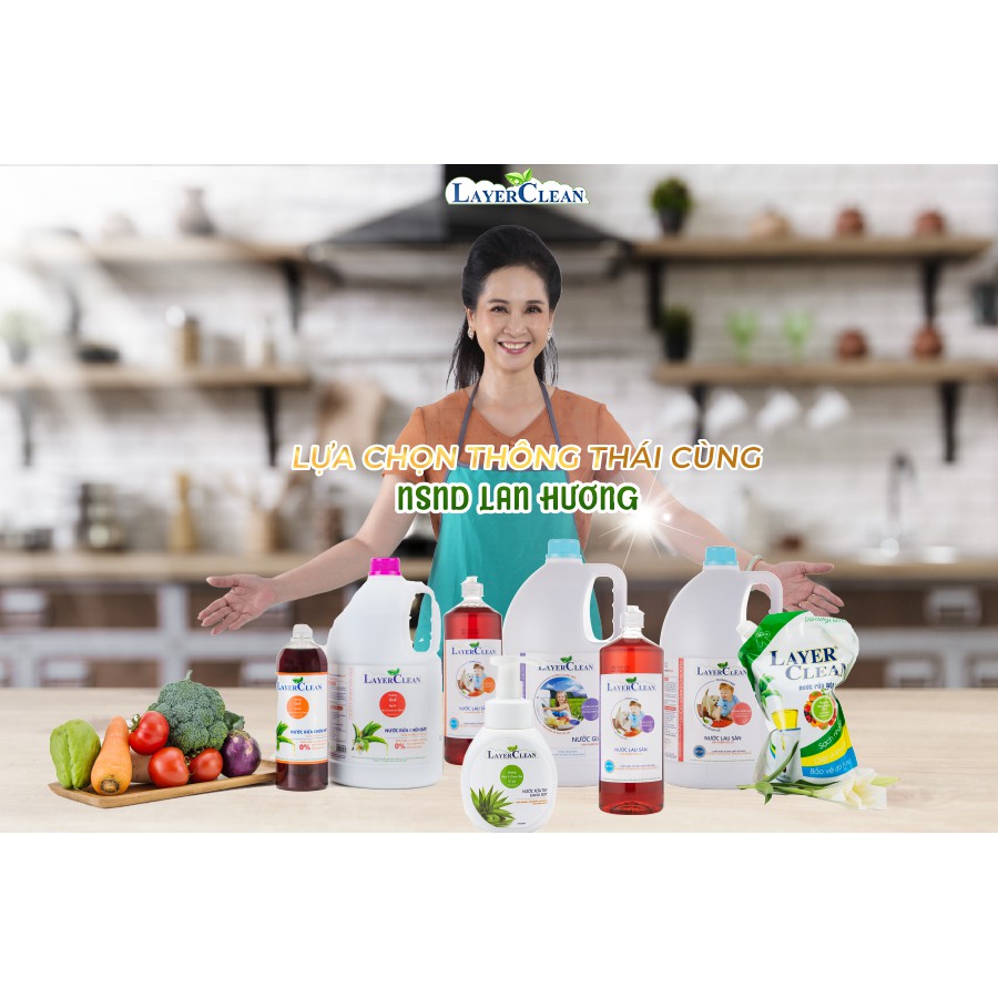 Nước lau sàn hữu cơ, nước lau sàn gỗ, nước lau sàn đuổi muỗi côn trùng Layer Clean hương Quế đậm đặc 900ml