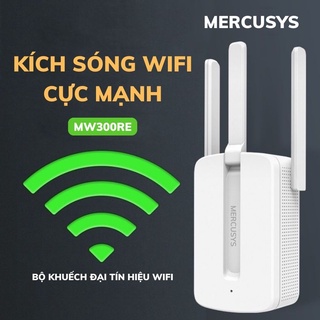 Bộ mở rộng sóng wifi Mercusys repeater MW300RE 3 anten, kích sóng wifi cực mạnh - VDH Store