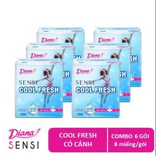Combo 6 gói băng vệ sinh diana sensi cool fresh