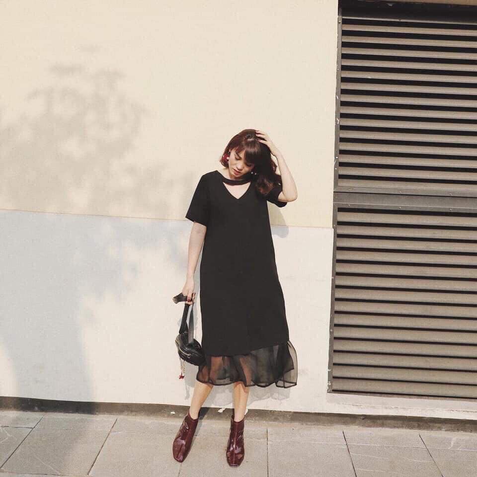 VÁY CHOKER PHỐI VOAN