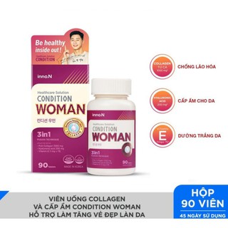 [Hàng chính hãng]Viên uống đẹp da, cấp ẩm, chống lão hoá da 3in1 Condition woman date 2023