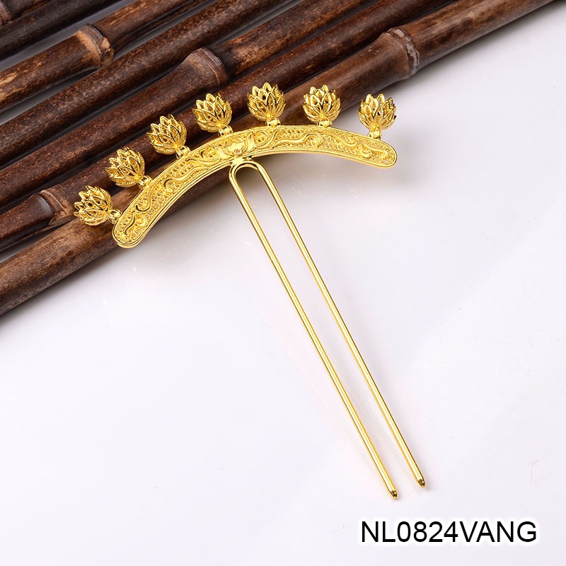 1 cán trâm 7 nụ phong cách đôn hoàng 100*137mm - nguyên liệu làm trâm