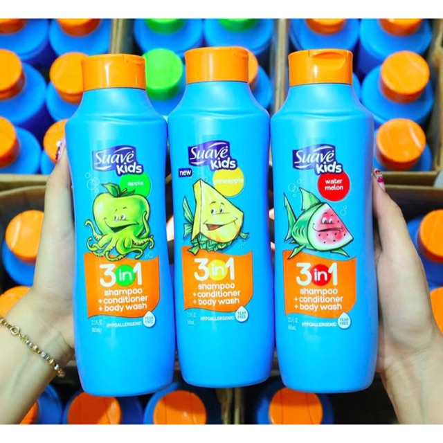 Combo 2 chai Sữa tắm Suave Kid 3in1