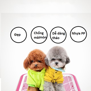 [Size lớn] Khay vệ sinh chó mèo có cọc