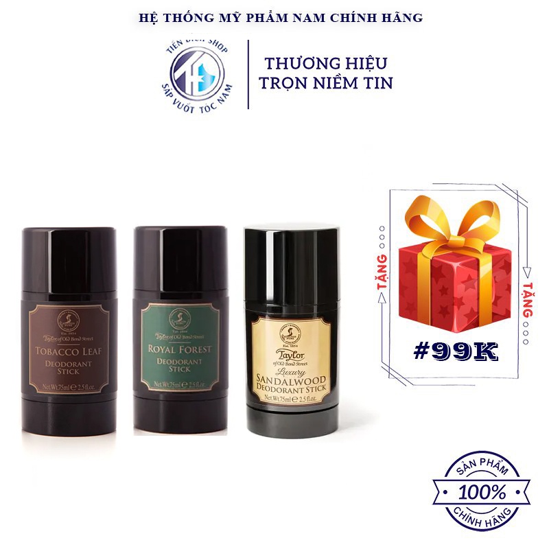 Lăn khử mùi Taylor of Old Bond Street (Royal Forest | Sandalwood | Tobacco Leaf)