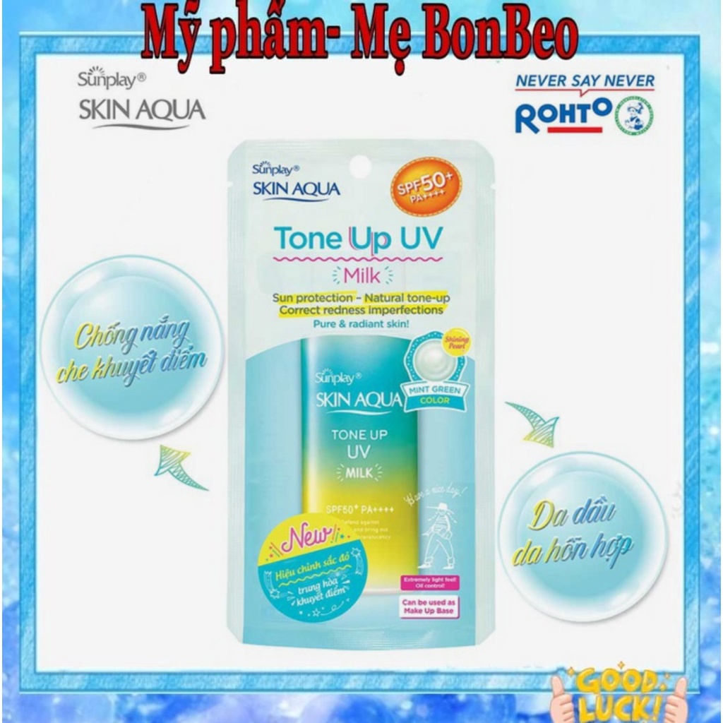 Sữa chống nắng kiềm dầu nâng tông Sunplay Skin Aqua Tone Up UV Milk 50g