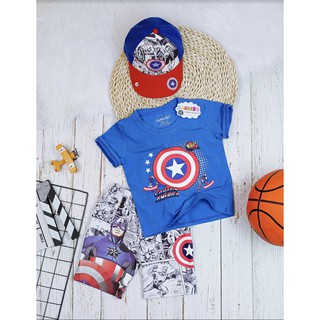 Đồ bộ đùi siêu nhân NGƯỜI KHIÊN CAPTAIN comic - tặng nón KaKi logo thêu cực chất