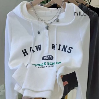 Áo Hoodie Dài Tay In Họa Tiết Xinh Xắn Dành Cho Nữ