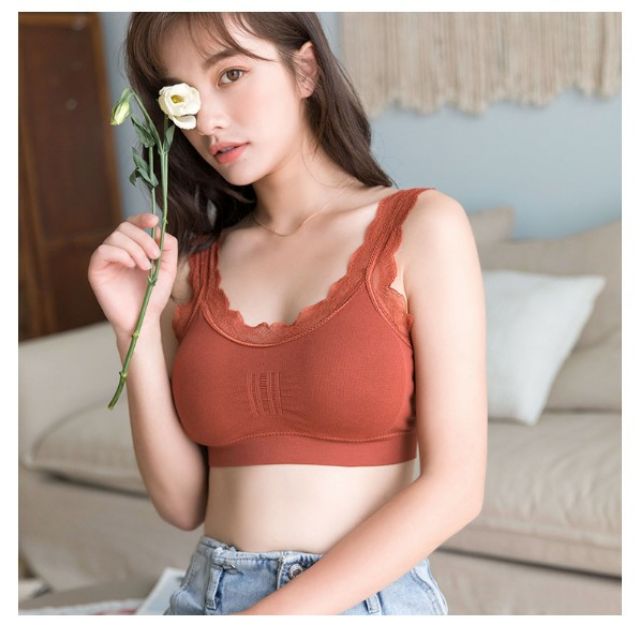 [ Mã WASTAPR giảm 10K đơn 50K] Bra gân tăm viền ren nâng ngực 1812 | BigBuy360 - bigbuy360.vn