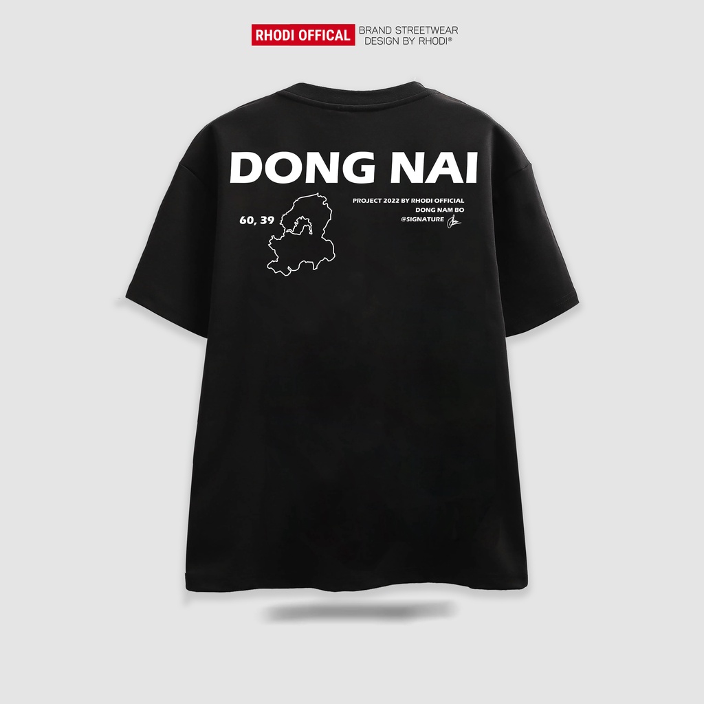 Áo thun local brand RHODI phông cổ tròn tay lỡ unisex nam nữ thế hệ genz Text Đồng Nai