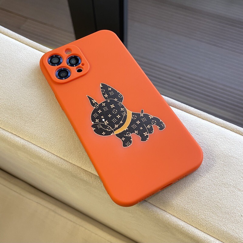 Ốp điện thoại/ Ốp lưng iphone LV Chó Nền Cam cho dòng iphone 12promax/ 12pro/ 11promax/ 11/ Xsmax | BigBuy360 - bigbuy360.vn