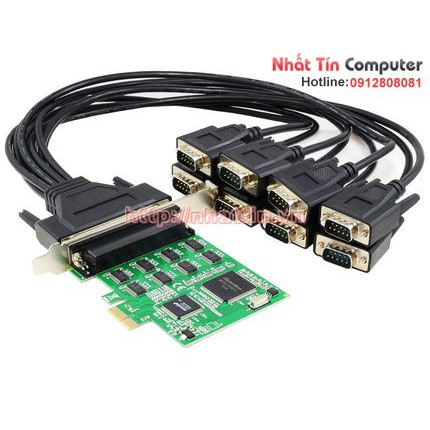 Card chuyển đổi khe PCI express sang 8 cổng Com RS232 SYBA EMT09A Chính Hãng