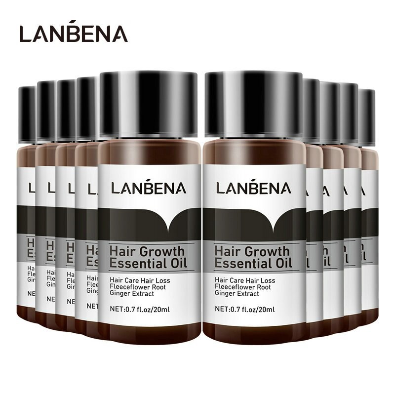 Set 10 tinh dầu LANBENA giúp mọc tóc ngựa rụng và chăm sóc tóc dung tích 20ml