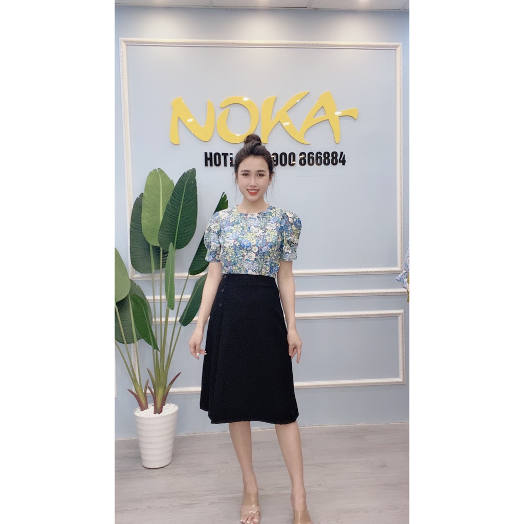 Áo sơ mi nữ Công Sở tay ngắn Hoa Nhí dáng rộng thời trang chất mát NOKA A28 | BigBuy360 - bigbuy360.vn