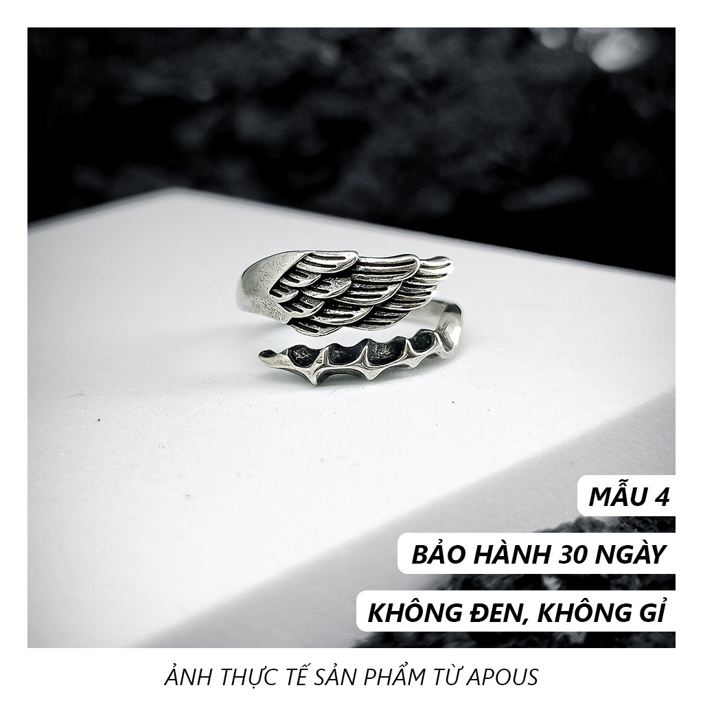 Nhẫn nam nữ thời trang Trendy - Không đen không gỉ - BST 4 - Phụ Kiện Trang Sức Unisex Apous