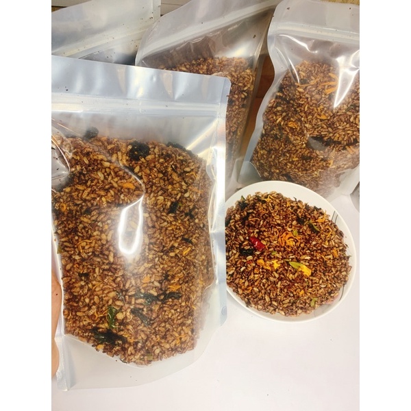 Gạo nứt sấy rong biển mix khô gà