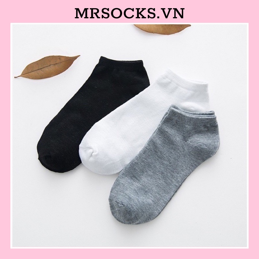 Tất trơn ngắn nam nữ LOẠI MỎNG thời trang hàn quốc đẹp giá rẻ cotton kháng khuẩn MRSOCKS VN028