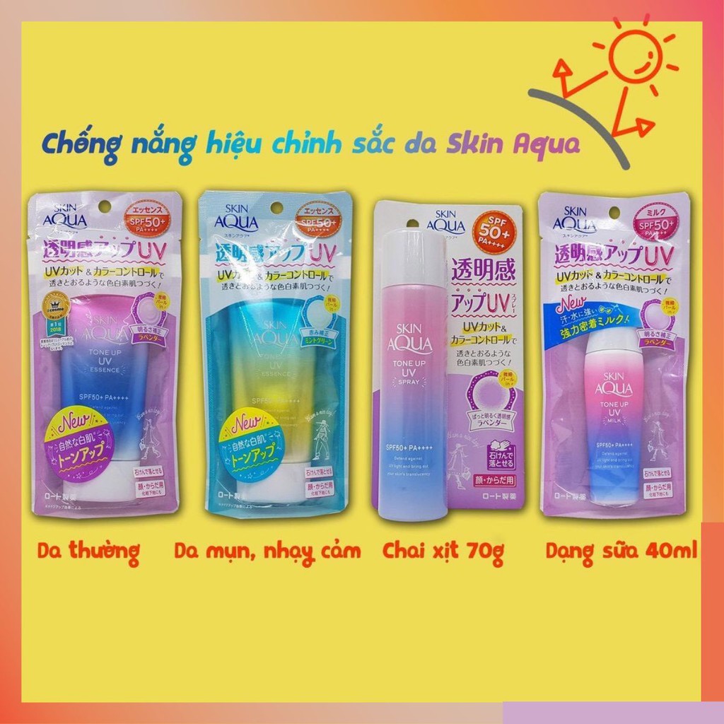 Kem chống nắng Sunplay Skin Aqua Tone Up UV Essence SPF50+ PA+++ 80gr