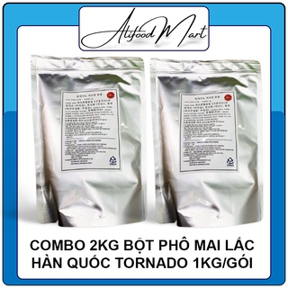 Combo 2kg bột phô mai lắc Hàn quốc Tornado 1kg/gói