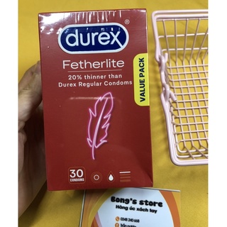 Bao cao su siêu mỏng Durex Fetherlite 30 chiếc chuẩn Úc