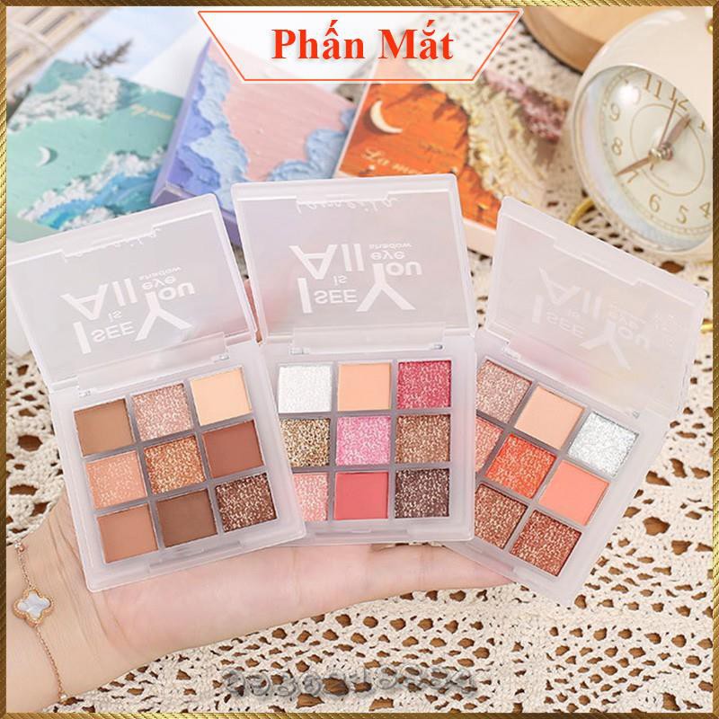 Phấn mắt Lameila khay 9 ô màu vỏ nhựa sương mờ 5099 PLS3 | WebRaoVat - webraovat.net.vn