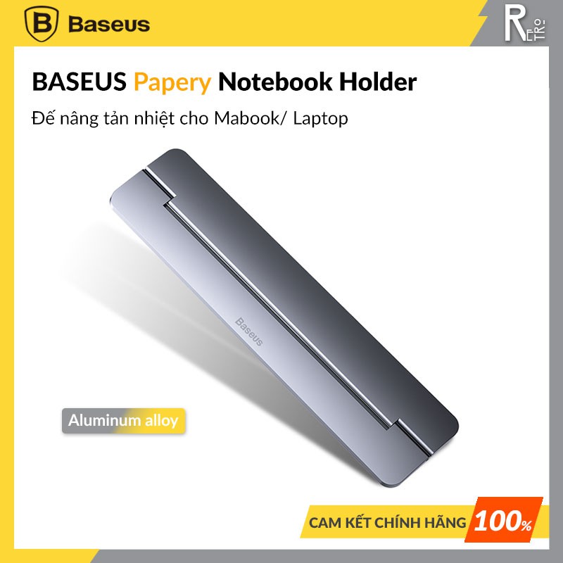 | New Model 2020 | Đế Nâng Tản Nhiệt Dạng Xếp, Siêu Mỏng Baseus Papery Notebook Holder Dùng cho cho Macbook/ Laptop
