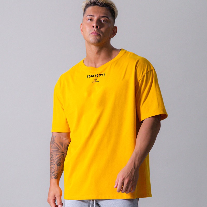 Áo Thun Thể Thao Tay Ngắn Vải Cotton Thiết Kế Đơn Giản Thoải Mái Cho Nam