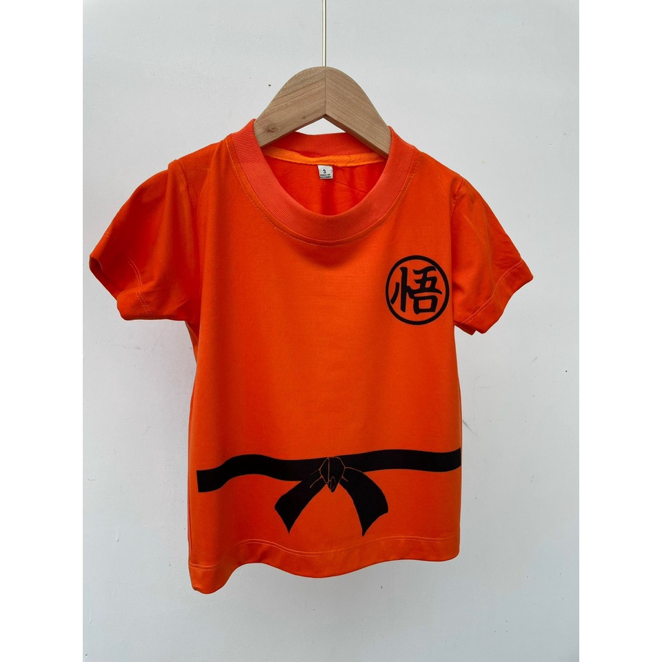 Áo thun Songoku Dragon Ball bé trai nhân vật anime dễ thương - cotton co giãn dễ chịu mát mẻ