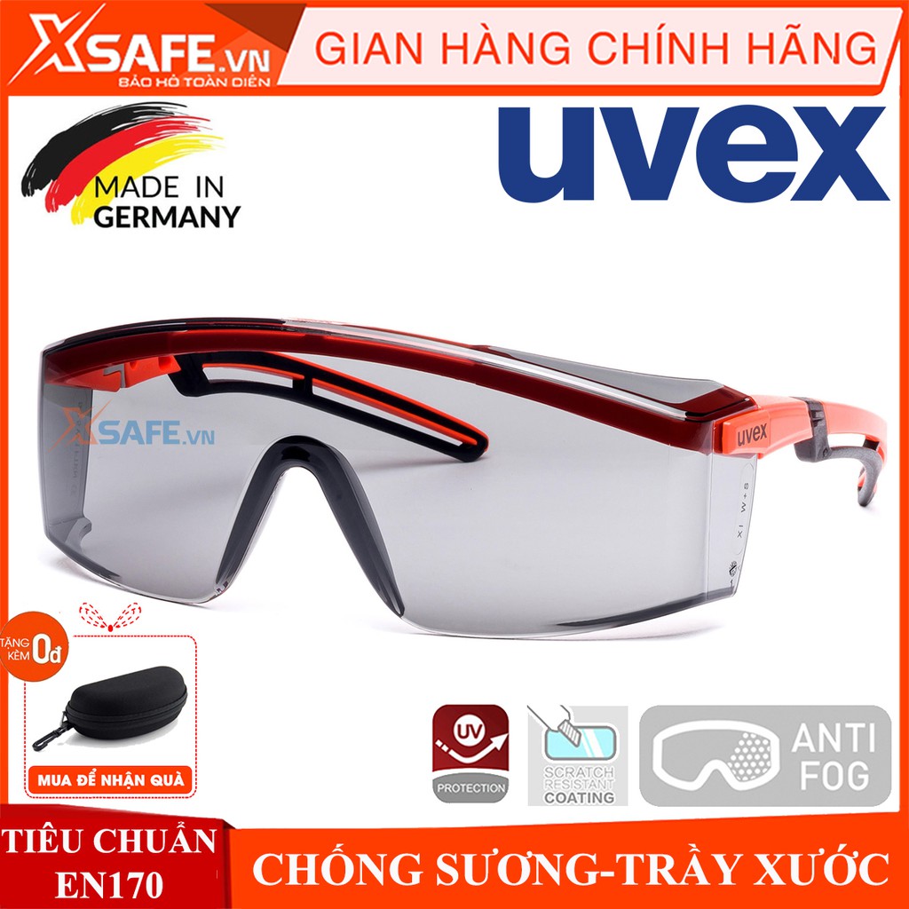 Kính bảo hộ Uvex 9164246 kính Super OTG đeo ngoài kính cận, chống trượt, chống chói, hơi sương, trầy xước vượt trội