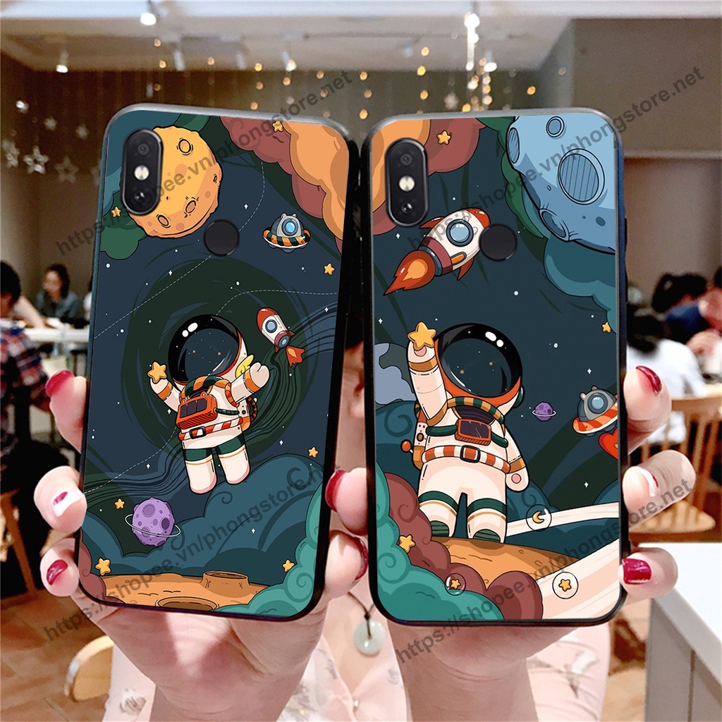 Ốp lưng Xiaomi Redmi Note 5 / Note 6 / Redmi 6 Pro / Mi A2 Lite vũ trụ phi hành gia cực hot siêu cute-rẻ-bền