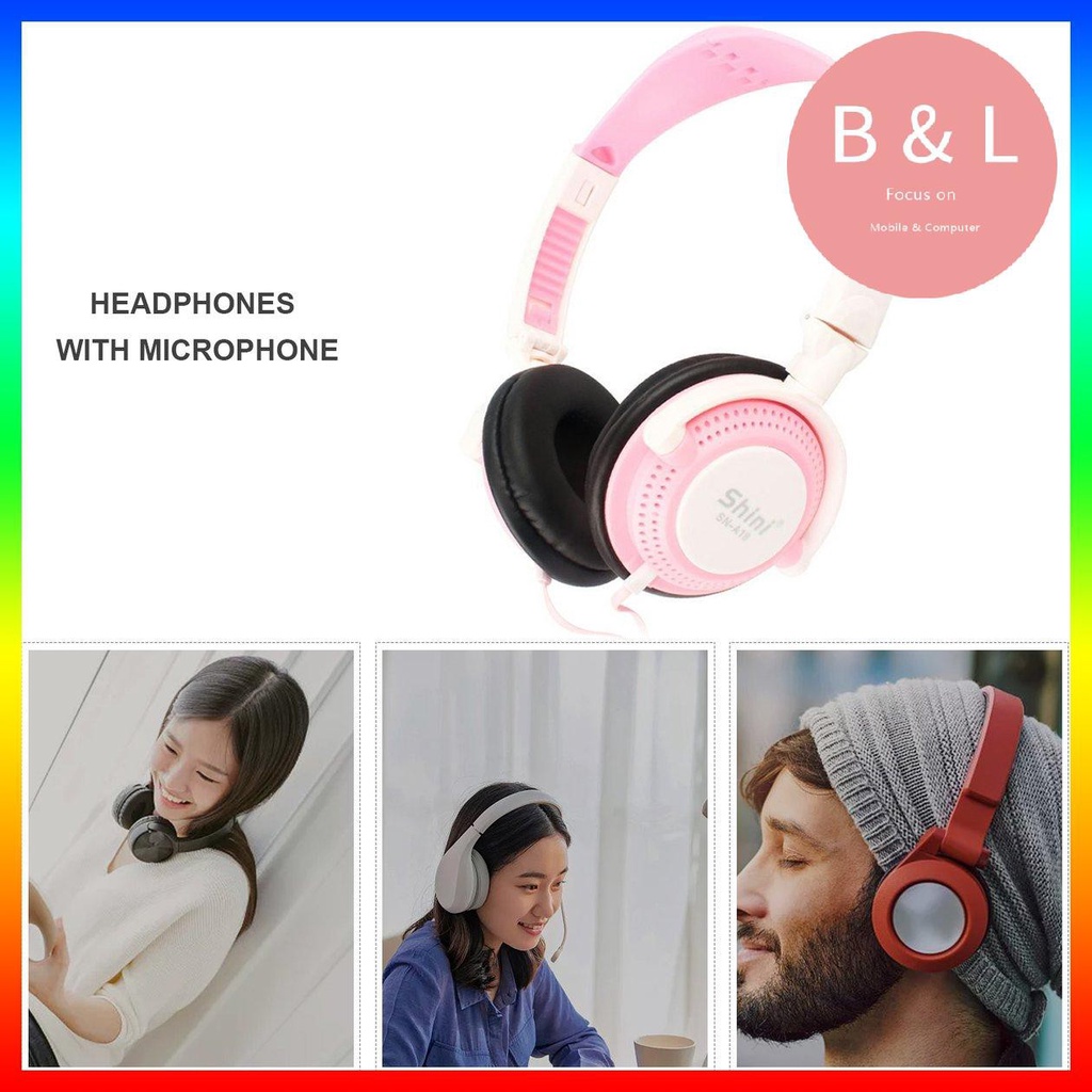 [BL]Sprots Headphones Wired Earphone Portable Gaming Headphone With Microphone