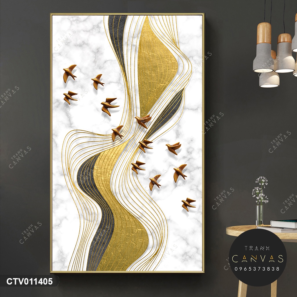 Tranh Canvas Trừu Tượng khổ dọc