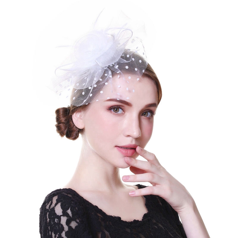 Băng Đô Cài Tóc Đính Lông Vũ Thiết Kế Tinh Tế