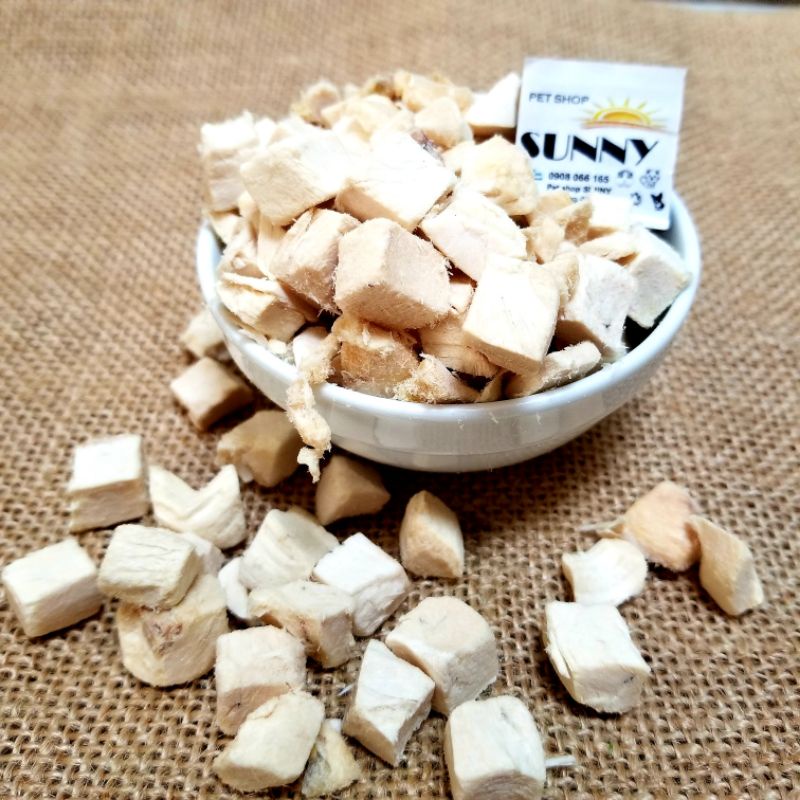 Thịt gà sấy (gà viên/gà xé/gà miếng) dinh dưỡng cho hamster, mèo