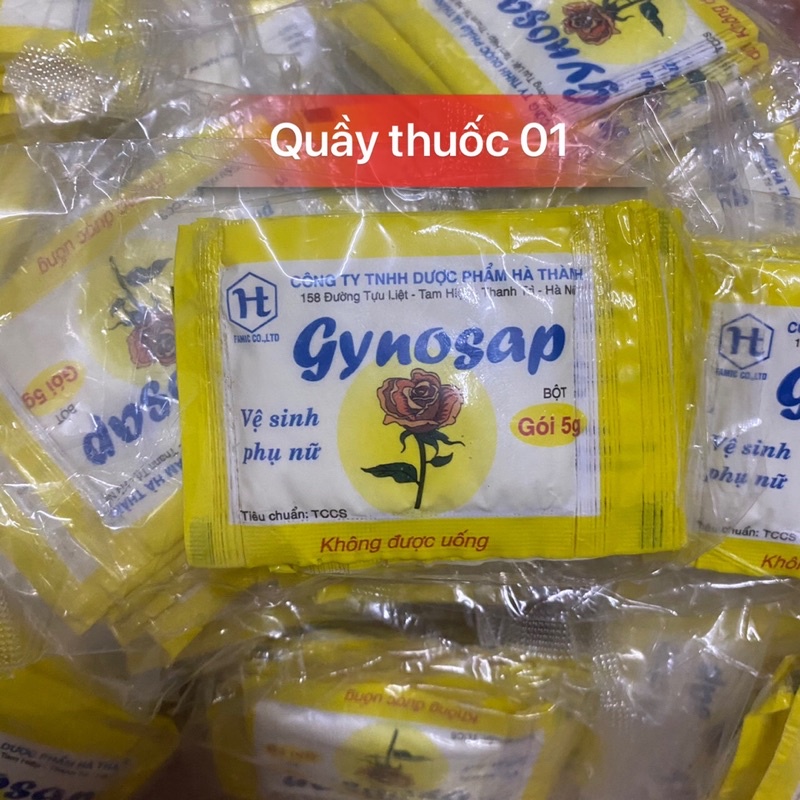 Bịch 10 gói GYNOPIC - GYNOSAP - Bột hoa hồng vệ sinh phụ nữ
