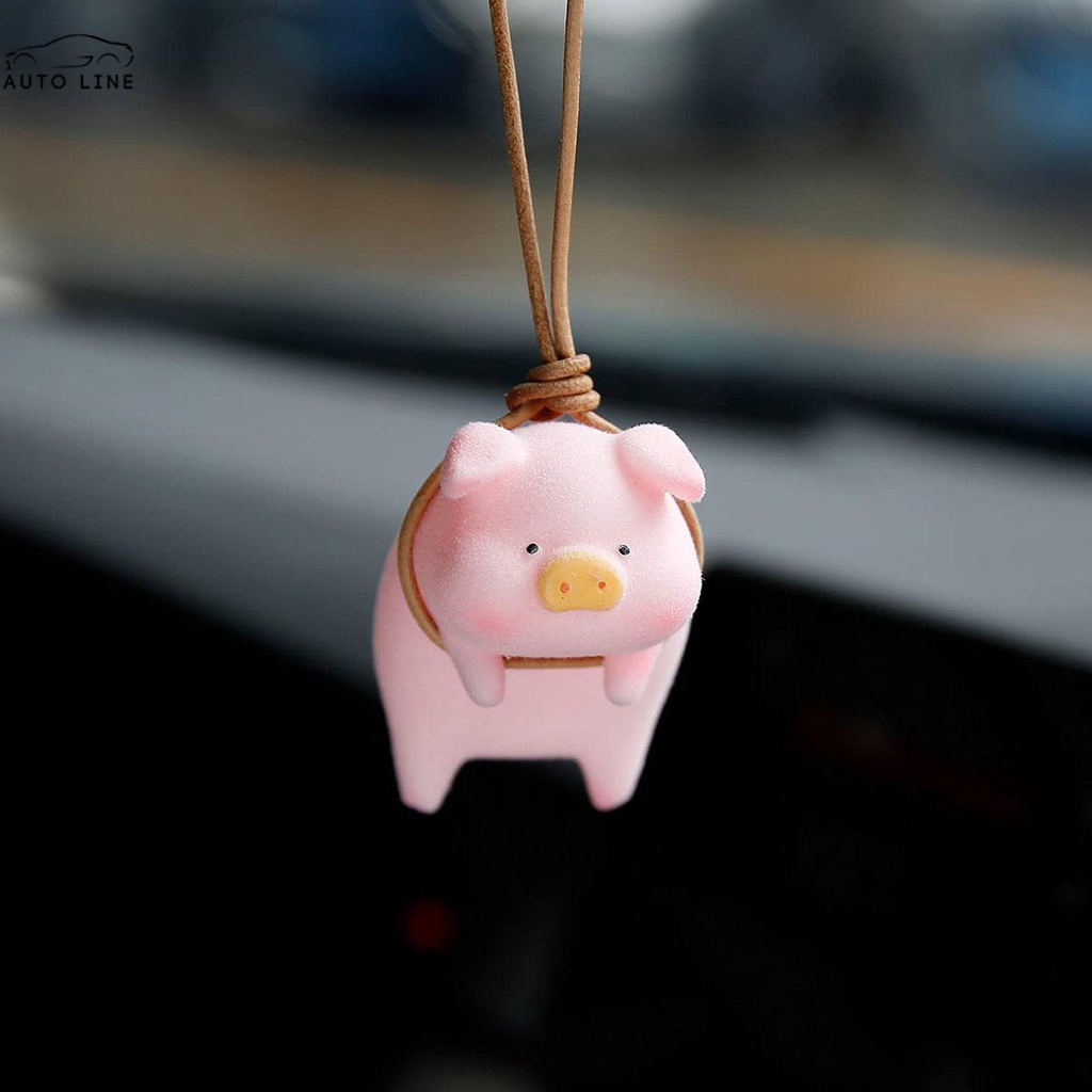 Phụ Kiện Treo Trang Trí Gương Chiếu Hậu Xe Hơi Hình Chú Heo Dễ Thương SHOPCYC3224