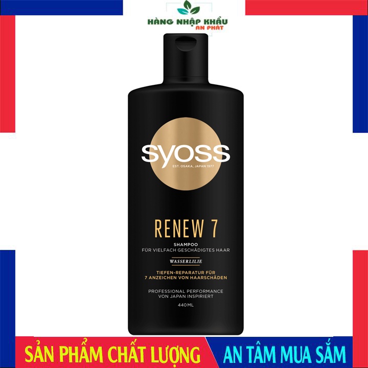 Dầu gội Syoss renew 7 dành cho tóc khô và chẻ ngọn , 440ml