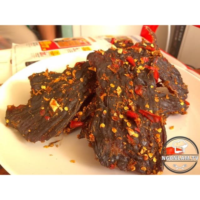 Bò khô ướt tỏi miếng