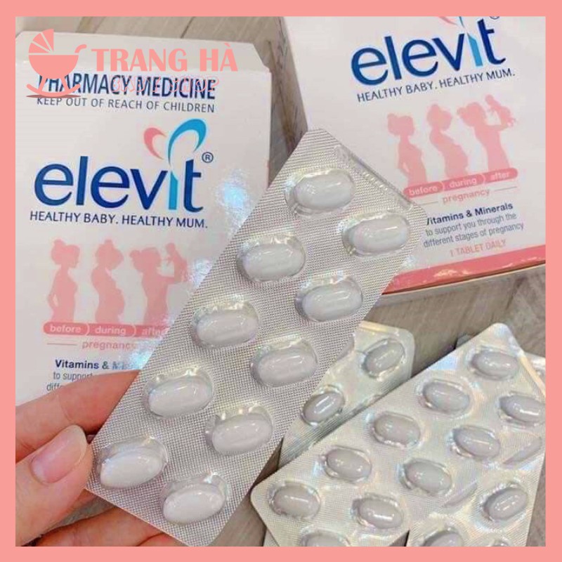 [Mã MKBC13 giảm 80k đơn 1 triệu] ❣️CHUẨN AIR❣️ Vitamin Elevit 100 viên Chuẩn Úc cho Mẹ bầu