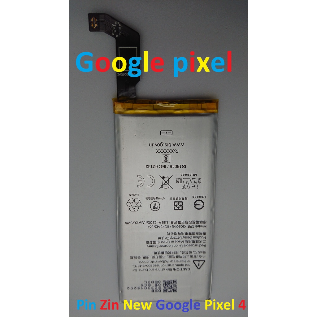 PIN ZIN NEW-ORIGINAL BATTERY GOOGLE PIXEL 4 : G020I-B