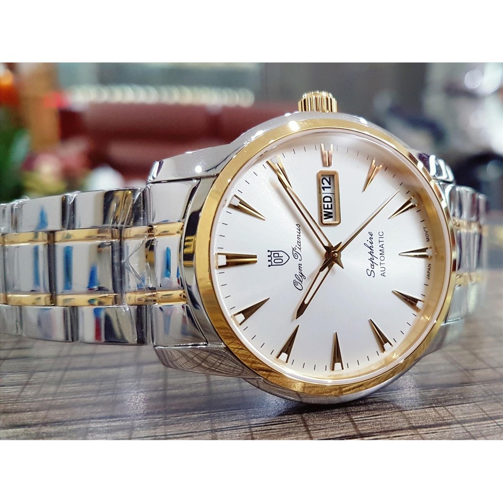 Đồng hồ nam mặt kính sapphire Olym Pianus OP990-05AMSK trắng