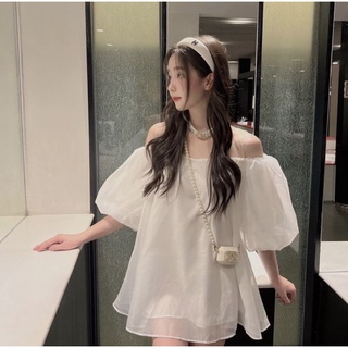 Áo Trễ Vai Đan Lưới XIUSCLOSET - Amee Shirt