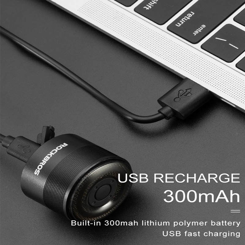 [Fulfilled by Shopee]Đèn gắn yên xe đạp ROCKBROS cảnh bảo an toàn khi chạy xe ban đêm sạc USB cỡ 30*34*34cm