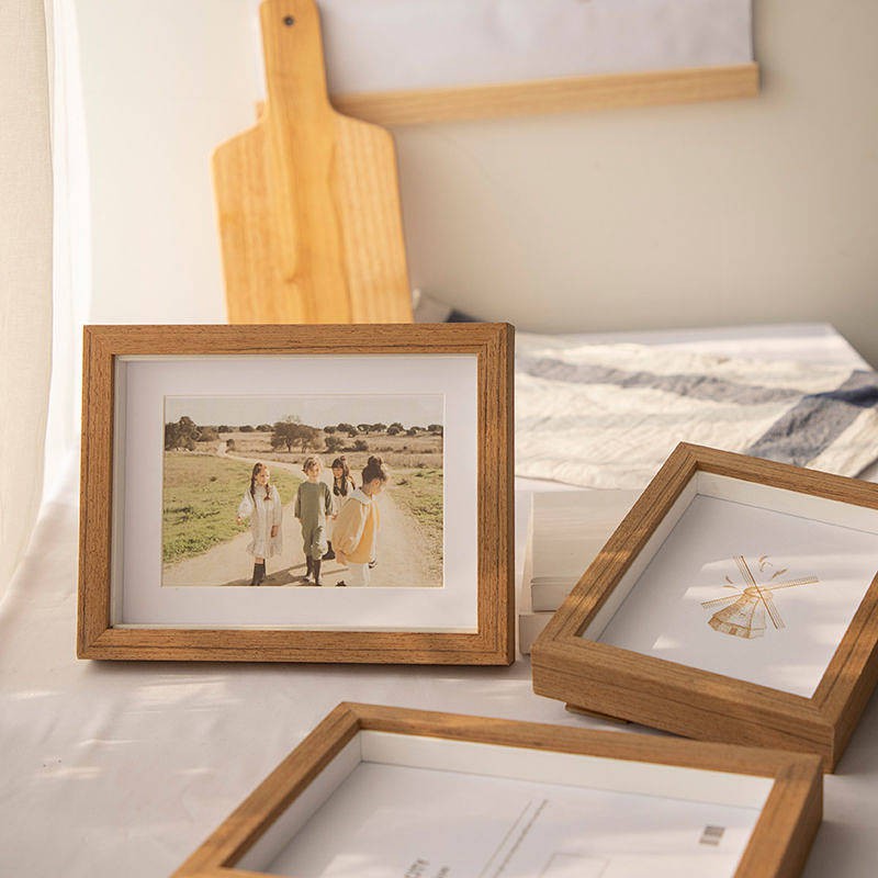  Solid Wood Texture Simple Specimen Small Photo Frame Decoration Plus Wash Photo Frame Picture Frame Printing Album Frame Photo Frame Pho Photo frame hanging on Wall Photo Frame cartoon creative photo frame European style family decoration in Taipei