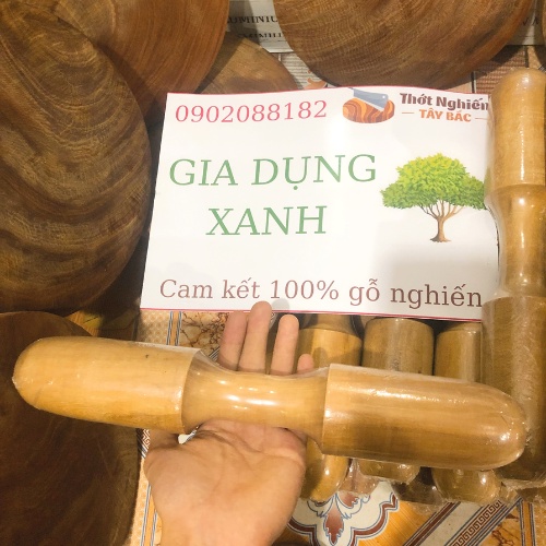 Chày gỗ nghiến giã thuốc, tôm, cua hàng chọn lọc