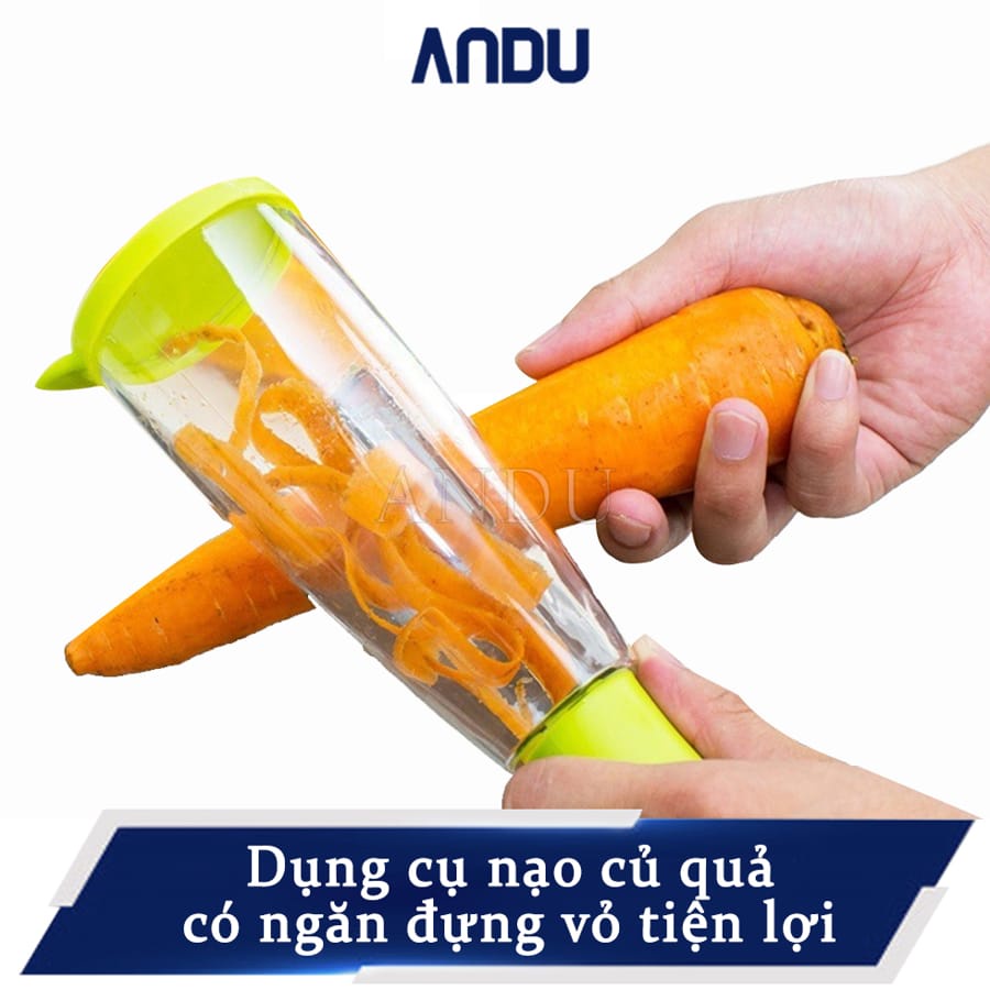 Dụng Cụ Nạo Rau Củ Đa Năng 2 trong 1 Có Vỏ Đựng Đi Kèm