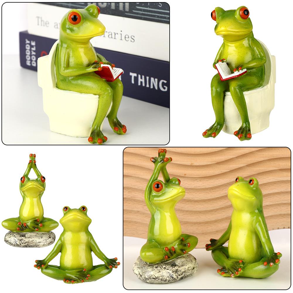 CONOPERY Tượng Ếch Sương Mù Mini Trang Trí Sân Vườn