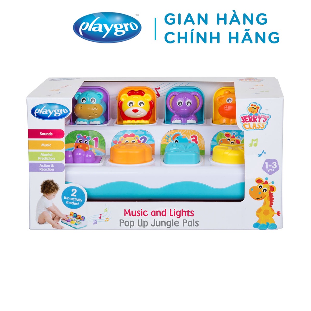 Đồ chơi những người bạn rừng xanh phát nhạc có đèn Playgro, cho bé từ 12 tháng