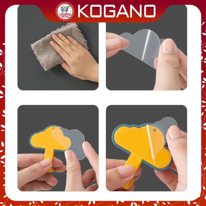 Móc dán tường KOGANO móc treo dán tường hình đám mây nhiều màu dính tường siêu chắc HG-001215