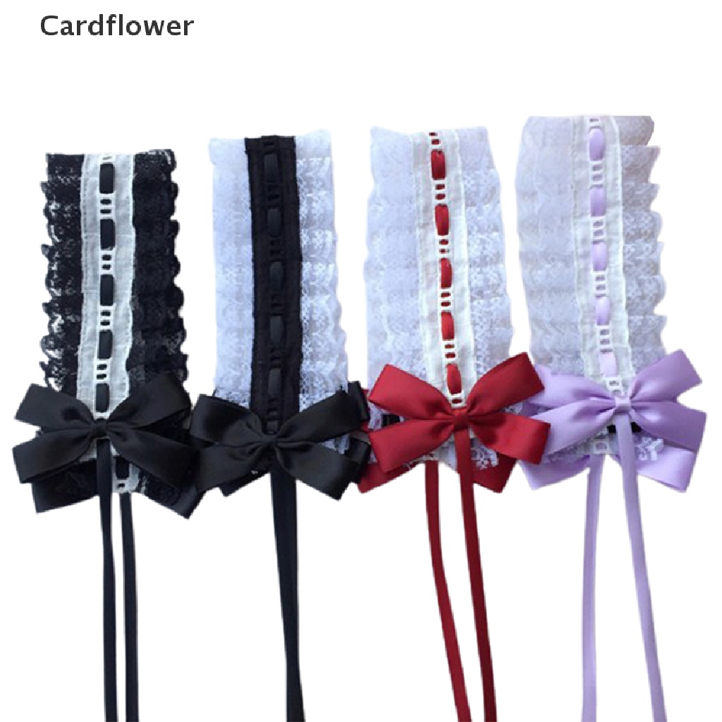 &lt; Cardflower &gt; Băng Đô Nơ Ren Nơ Phong Cách Lolita Hầu Gái Diy Đang Giảm Giá